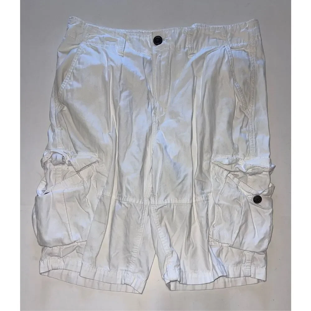 Urban Pipeline UP Cargo Khaki Chino Shorts White Safair Rugged Mens Size 34